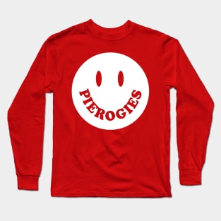 Pierogi Smiley Face Polish Long Sleeve T-Shirt